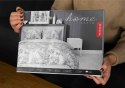 Pościel satynowa 160x200 szara kwiaty 4601 A Home Satin 64