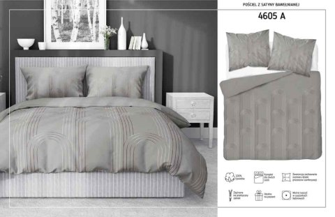 Pościel satynowa 220x200 beżowa gemetria 4605 A Home Satin 64 Pościel satynowa 220x200 beżowa gemetria 4605 A Home Satin 64
