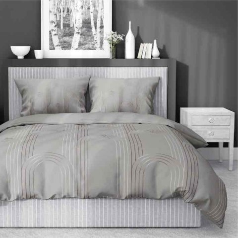 Pościel satynowa 220x200 beżowa gemetria 4605 A Home Satin 64 Pościel satynowa 220x200 beżowa gemetria 4605 A Home Satin 64