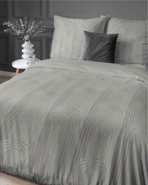 Pościel satynowa 220x200 beżowa gemetria 4605 A Home Satin 64 Pościel satynowa 220x200 beżowa gemetria 4605 A Home Satin 64