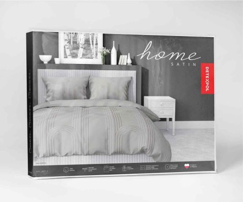 Pościel satynowa 220x200 beżowa gemetria 4605 A Home Satin 64 Pościel satynowa 220x200 beżowa gemetria 4605 A Home Satin 64
