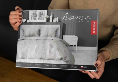 Pościel satynowa 220x200 beżowa gemetria 4605 A Home Satin 64 Pościel satynowa 220x200 beżowa gemetria 4605 A Home Satin 64