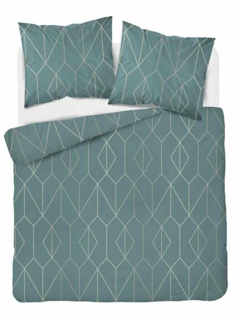 Pościel satynowa 220x200 miętowa geometria 4602 A Home Satin 64 Pościel satynowa 220x200 miętowa geometria 4602 A Home Satin 64
