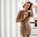 Firana gotowa Rossi 135x250 biała złota na przelotkach Eurofirany Firana gotowa Rossi 135x250 biała złota na przelotkach Eurofirany