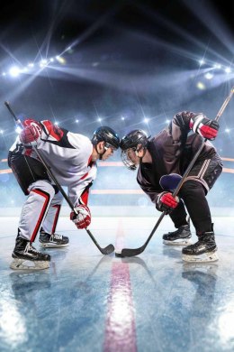 Koc polarowy 100x150 hokejowy Hockey niebieski JF24
