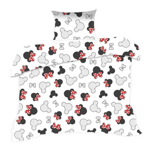 Pościel bawełniana 100x135 131K myszka biała czarna czerwone kokardki Kids 24 z poszewką 40x60 Pościel bawełniana 100x135 131K myszka biała czarna czerwone kokardki Kids 24 z poszewką 40x60
