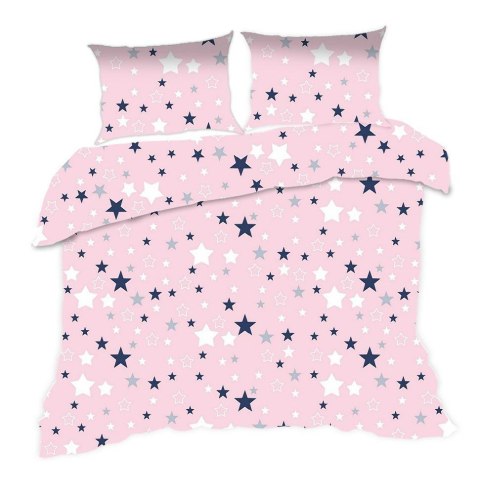 Pościel bawełniana 100x135 362K gwiazdki różowa Kids 24 z poszewką 40x60 Pościel bawełniana 100x135 362K gwiazdki różowa Kids 24 z poszewką 40x60
