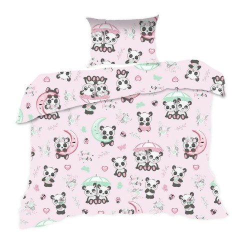 Pościel bawełniana 90x120 669K pandy różówa kolorowa Kids 24 z poszewką 40x60 Pościel bawełniana 90x120 669K pandy różówa kolorowa Kids 24 z poszewką 40x60