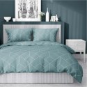 Pościel satynowa 220x200 miętowa geometria 4925 A Home Satin 81 Pościel satynowa 220x200 miętowa geometria 4925 A Home Satin 81