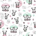 Poszewka bawełniana 40x40 667K pandy biała kolorowa Kids 24 Poszewka bawełniana 40x40 667K pandy biała kolorowa Kids 24