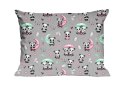 Poszewka bawełniana 40x40 670K pandy szara kolorowa Kids 24 Poszewka bawełniana 40x40 670K pandy szara kolorowa Kids 24