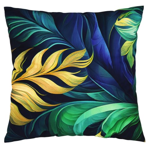 Poszewka wodoodporna Botanic z filtrem UV 45x45 Blue Gold liście niebieska złota Domarex Poszewka wodoodporna Botanic z filtrem UV 45x45 Blue Gold liście niebieska złota Domarex