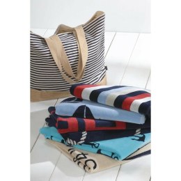 Torba plażowa Canvas Beach Bag 40x55 biała granatowa 13 100% bawełna Cawoe