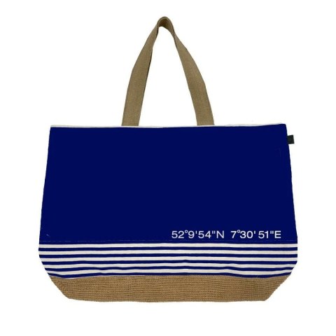 Torba plażowa Canvas Beach Bag 40x55 granatowa 13 100% bawełna Cawoe Torba plażowa Canvas Beach Bag 40x55 granatowa 13 100% bawełna Cawoe