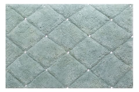 Dywanik 60x90 Chic 2 miętowy z bawełny zdobiony kryształkami w stylu glamour Eurofirany Dywanik 60x90 Chic 2 miętowy z bawełny zdobiony kryształkami w stylu glamour Eurofirany