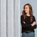 Firana gotowa Arlena 140x270 biała srebrna na taśmie Eurofirany Firana gotowa Arlena 140x270 biała srebrna na taśmie Eurofirany