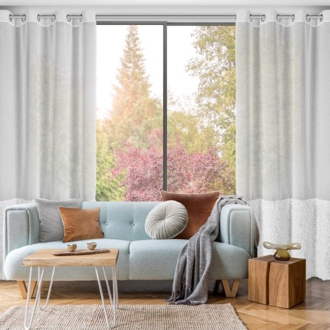 Firana gotowa Marion 140x250 biała na przelotkach Eurofirany Firana gotowa Marion 140x250 biała na przelotkach Eurofirany