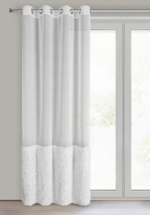 Firana gotowa Marion 140x250 biała na przelotkach Eurofirany Firana gotowa Marion 140x250 biała na przelotkach Eurofirany