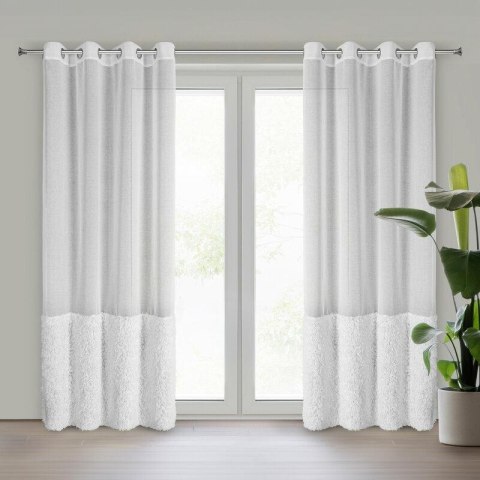 Firana gotowa Marion 140x250 biała na przelotkach Eurofirany Firana gotowa Marion 140x250 biała na przelotkach Eurofirany
