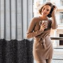 Firana gotowa Marion 140x250 czarna na przelotkach Eurofirany