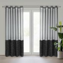 Firana gotowa Marion 140x250 czarna na przelotkach Eurofirany