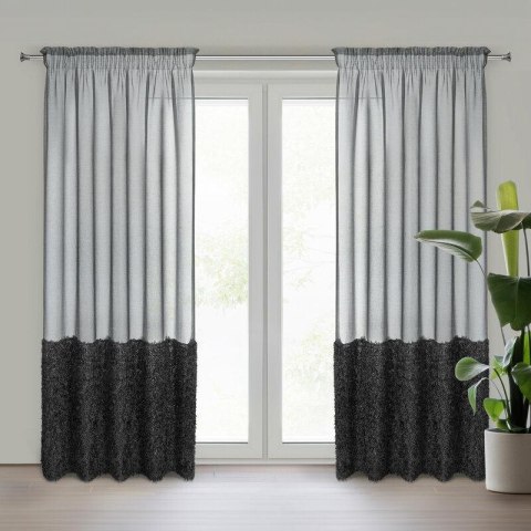 Firana gotowa Marion 140x270 czarna na taśmie Eurofirany Firana gotowa Marion 140x270 czarna na taśmie Eurofirany