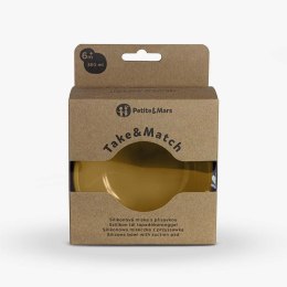 Miseczka z przyssawką silikonowa żółta 6m+ PETITE&MARS
