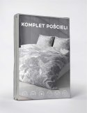Pościel z mikrofibry 220x200 szara kwiaty 4975 A Light 71 Pościel z mikrofibry 220x200 szara kwiaty 4975 A Light 71