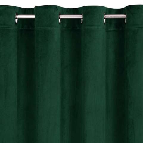 Zasłona gotowa Ariadna 140x250 zielona welurowa zdobiona diamencikami na przelotkach Eurofirany Zasłona gotowa Ariadna 140x250 zielona welurowa zdobiona diamencikami na przelotkach Eurofirany