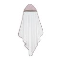 Okrycie kąpielowe 100x100 Musseline biały różowy ręcznik z kapturkiem Okrycie kąpielowe 100x100 Musseline biały różowy ręcznik z kapturkiem