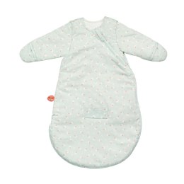 Śpiworek z zameczkiem 60 cm 0-3m MILA, ZOE i LANA jasnozielony kwiaty Nattou