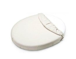 Wodoodporne prześcieradło z gumką do owalnego łóżeczka Soft Dream Oval 84x50 białe PETITE&MARS
