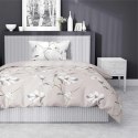 Pościel satynowa 140x200 beżowa kwiaty 4070 C z jedną poszewką Home Satin 80 Pościel satynowa 140x200 beżowa kwiaty 4070 C z jedną poszewką Home Satin 80