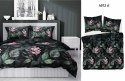 Pościel satynowa 140x200 czarna zielona kwiaty 4912 A z jedną poszewką Home Satin 80 Pościel satynowa 140x200 czarna zielona kwiaty 4912 A z jedną poszewką Home Satin 80