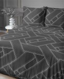 Pościel satynowa 140x200 grafitowa geometria 4911 B z jedną poszewką Home Satin 80 Pościel satynowa 140x200 grafitowa geometria 4911 B z jedną poszewką Home Satin 80