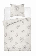Pościel satynowa 140x200 kremowa kwiaty 4916 B z jedną poszewką Home Satin 80 Pościel satynowa 140x200 kremowa kwiaty 4916 B z jedną poszewką Home Satin 80