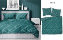 Pościel satynowa 140x200 turkusowa geometria 4911 A z jedną poszewką Home Satin 80 Pościel satynowa 140x200 turkusowa geometria 4911 A z jedną poszewką Home Satin 80