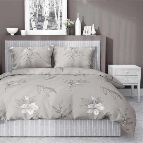Pościel satynowa 160x200 beżowa kwiaty 4916 A Home Satin 80 Pościel satynowa 160x200 beżowa kwiaty 4916 A Home Satin 80