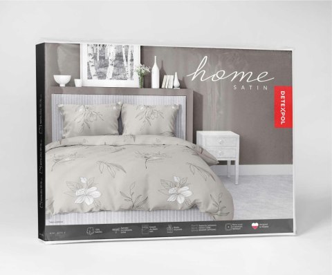 Pościel satynowa 160x200 beżowa kwiaty 4916 A Home Satin 80 Pościel satynowa 160x200 beżowa kwiaty 4916 A Home Satin 80