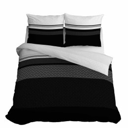 Pościel satynowa 160x200 białą czaran geometria 4917 A Home Satin 80
