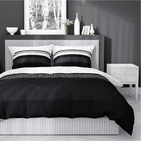 Pościel satynowa 160x200 białą czaran geometria 4917 A Home Satin 80 Pościel satynowa 160x200 białą czaran geometria 4917 A Home Satin 80