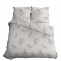 Pościel satynowa 160x200 kremowa kwiaty 4916 B Home Satin 80