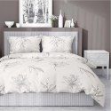 Pościel satynowa 160x200 kremowa kwiaty 4916 B Home Satin 80