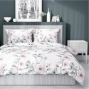 Pościel satynowa 220x200 biała miętowa kwiaty 4915 A Home Satin 80 Pościel satynowa 220x200 biała miętowa kwiaty 4915 A Home Satin 80