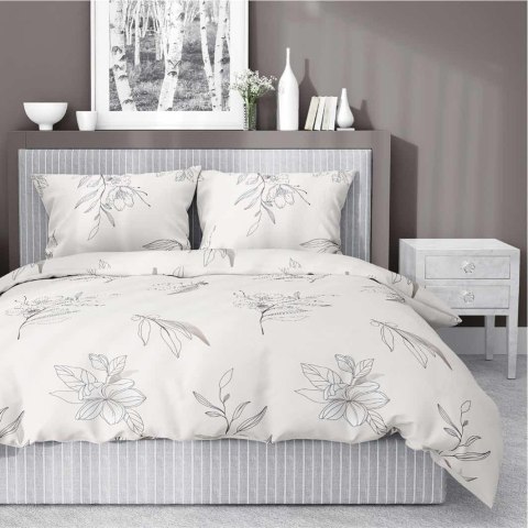 Pościel satynowa 220x200 kremowa kwiaty 4916 B Home Satin 80 Pościel satynowa 220x200 kremowa kwiaty 4916 B Home Satin 80