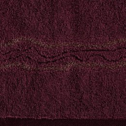 Ręcznik 50x90 Karin 08 bordowy 500g/m2 Eurofirany