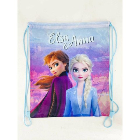 Worek szkolny na buty Frozen 2 Anna Elsa niebieski W24 Worek szkolny na buty Frozen 2 Anna Elsa niebieski W24