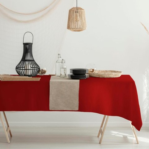 Obrus 140x300 Viva czerwony plamoodporny
