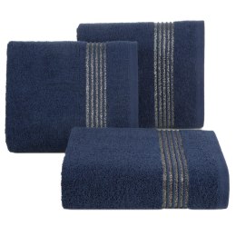 Ręcznik 50x90 Lila 10 granatowy 500g/m2 Eurofirany