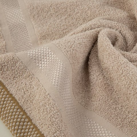 Ręcznik Abbie 100x150 beżowy 500 g/m2 frotte bawełniany Eurofirany Ręcznik Abbie 100x150 beżowy 500 g/m2 frotte bawełniany Eurofirany